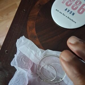 Avon Silver Hoop Earrings